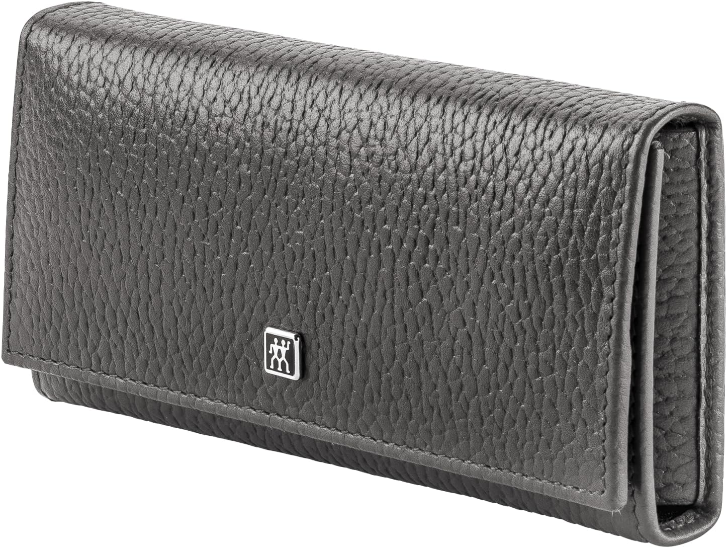 ZWILLING Set manicure (5 pezzi, cura delle unghie e pedicure con custodia in vera pelle con forbici per unghie e forbici per cuticole), acciaio inox lucido, antracite