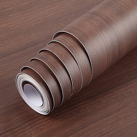 Amazon 天然木 リメイクシート木目 シール壁紙 はがせる 厚手 立体 防水 カッティングシート アンティークブラウン S03 Diy 工具 ガーデン