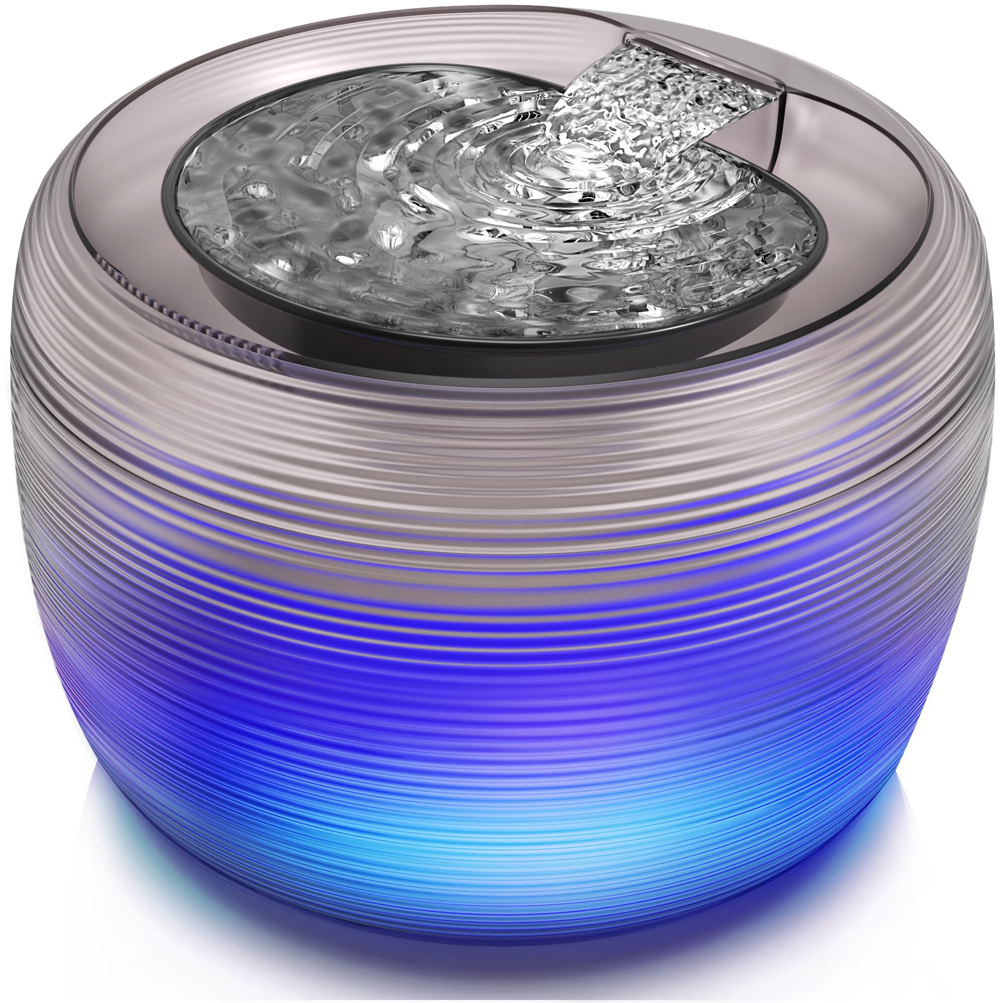 kastty quiet cat water fountain, 3.5l/118oz large capacity pet water fountain for cats indoor with water level and led light, easy cleaning cat fountains for drinking automatic dog water fountain