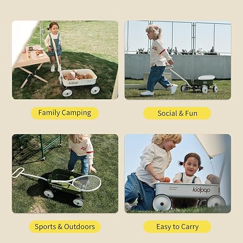 Miniatura 6 de PULA-Wild - Carro de empuje 2 en 1 para niños pequeños para manubrio ajustable de 2.5-8, regalos de cumpleaños, peso máximo de 33 libras (blanco)