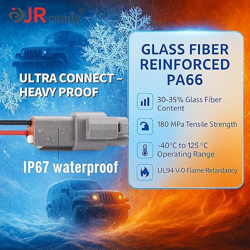 Vista 3 de JRready ST6302DT Deutsch Kit de conectores impermeabilizantes gris, 2 juegos de 2 pines 3 4 pines 6 8 12 pines serie DT conector con 16 contactos