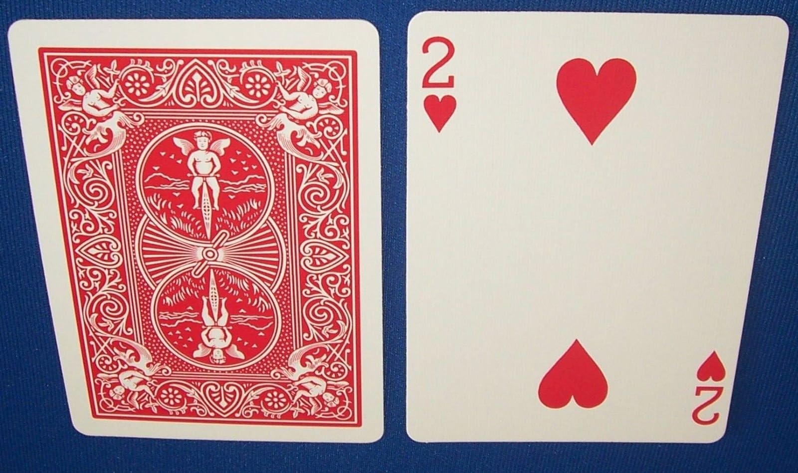 Red Back Bicycle Playing Card Force Deck (Hearts, 2)