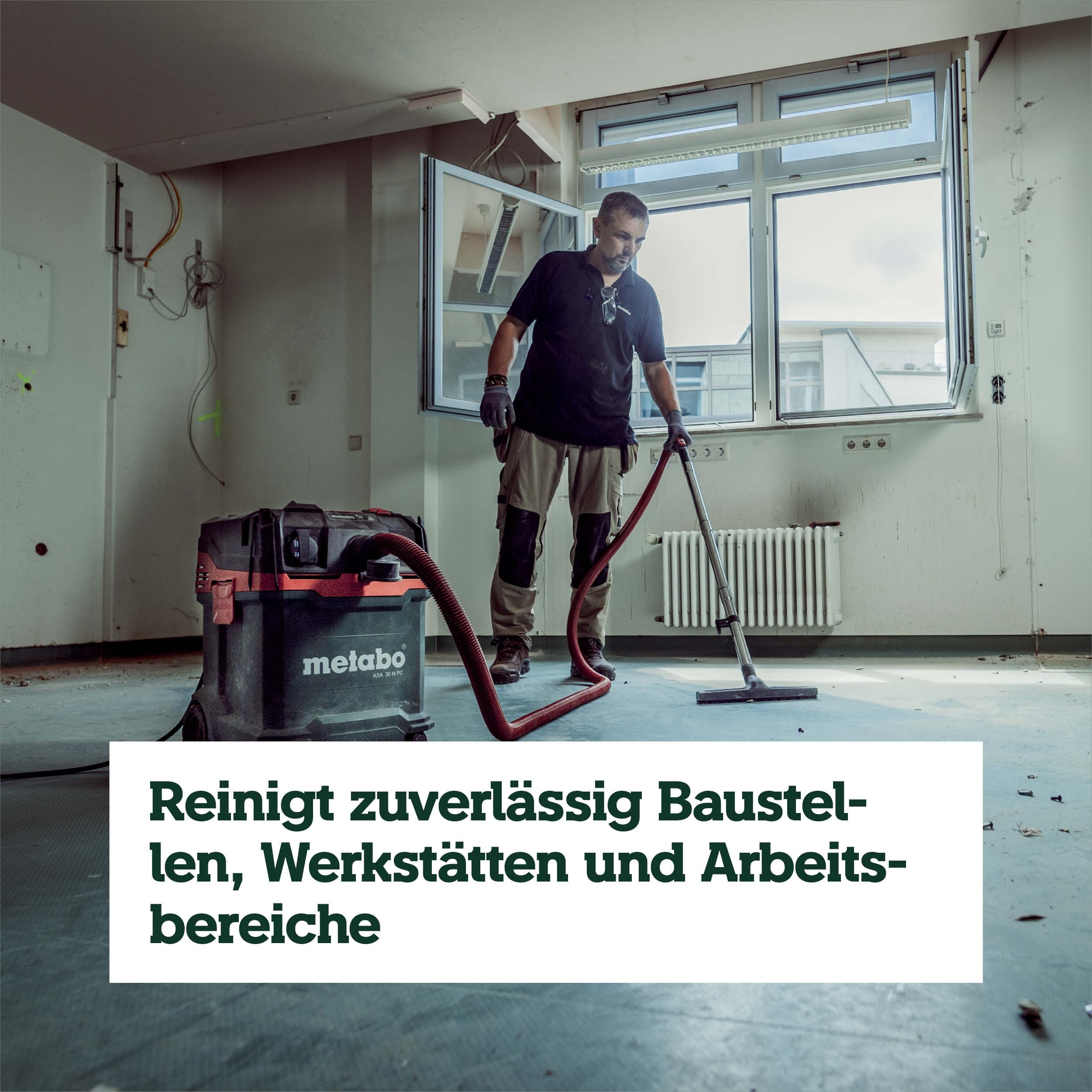 metabo ASA 30 M PC Allessauger, Kompakter Nass- und Trockensauger, 1200 W | Industriesauger Staubklasse M, 8 m Kabel, mit Antistatik-Schlauch, Filterabreinigung und Zubehör-Set, 30 l Behälter