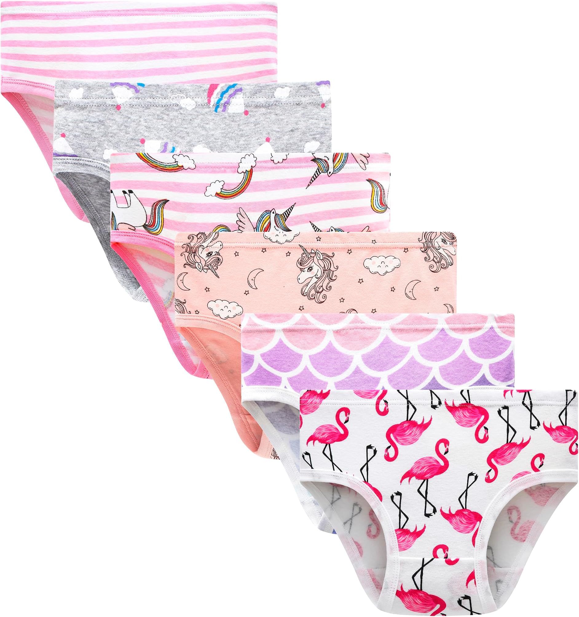 KikizYeToddler Soft Cotton Panties Little Big Girls Undies Assorted Underwear