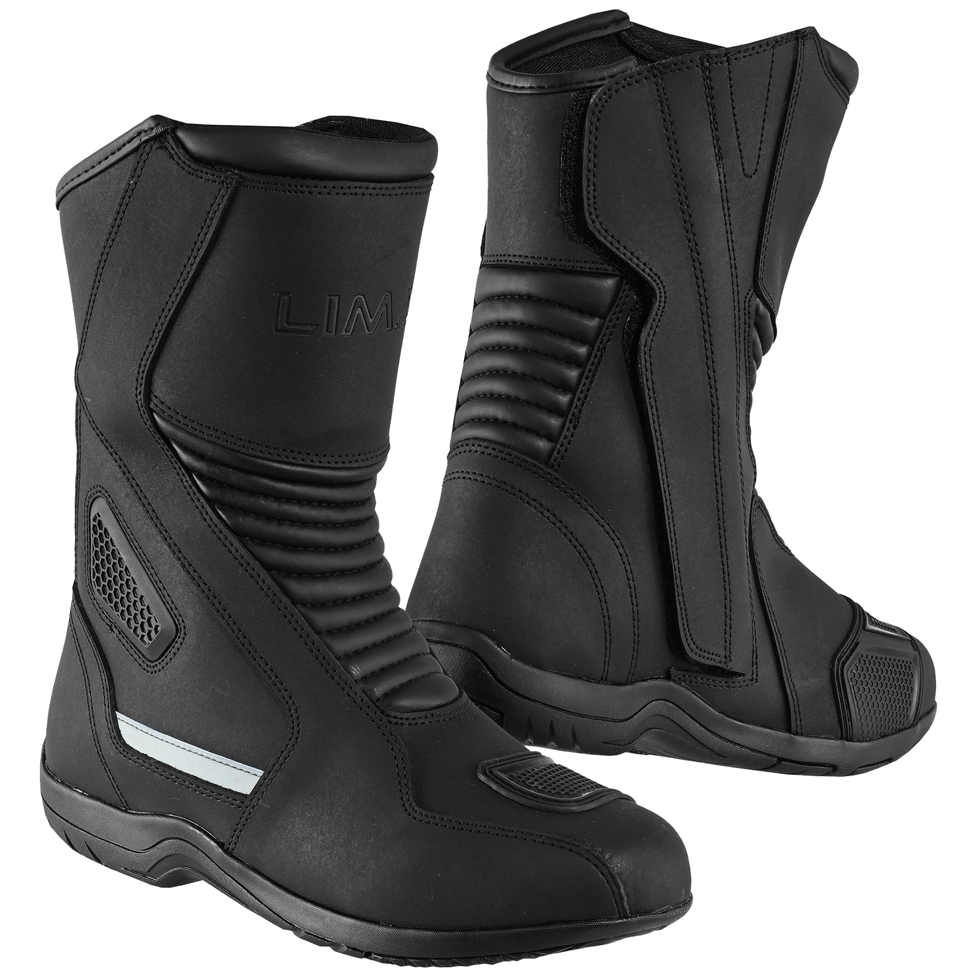 Bottes de moto de tourisme en cuir véritable pour homme, homologuées CE, imperméables, semelle en caoutchouc antidérapante, protection renforcée