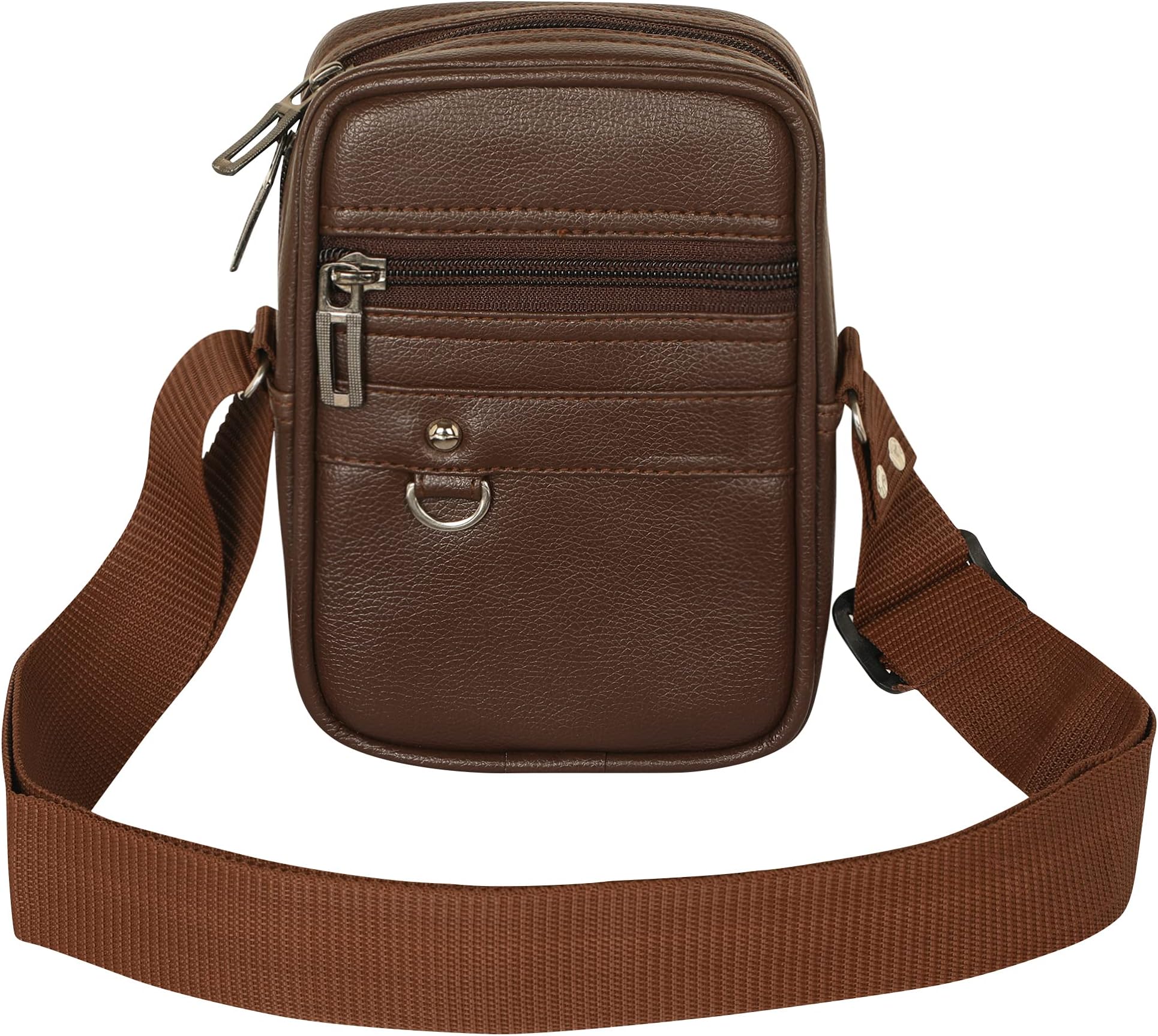 Gloss Leather Small Sling Bag for Men | Chest Slinger bag | Crossbody Bag| Side Bag Men | Mini Leather Slings | Corporate Gift Item | Passport Sling.