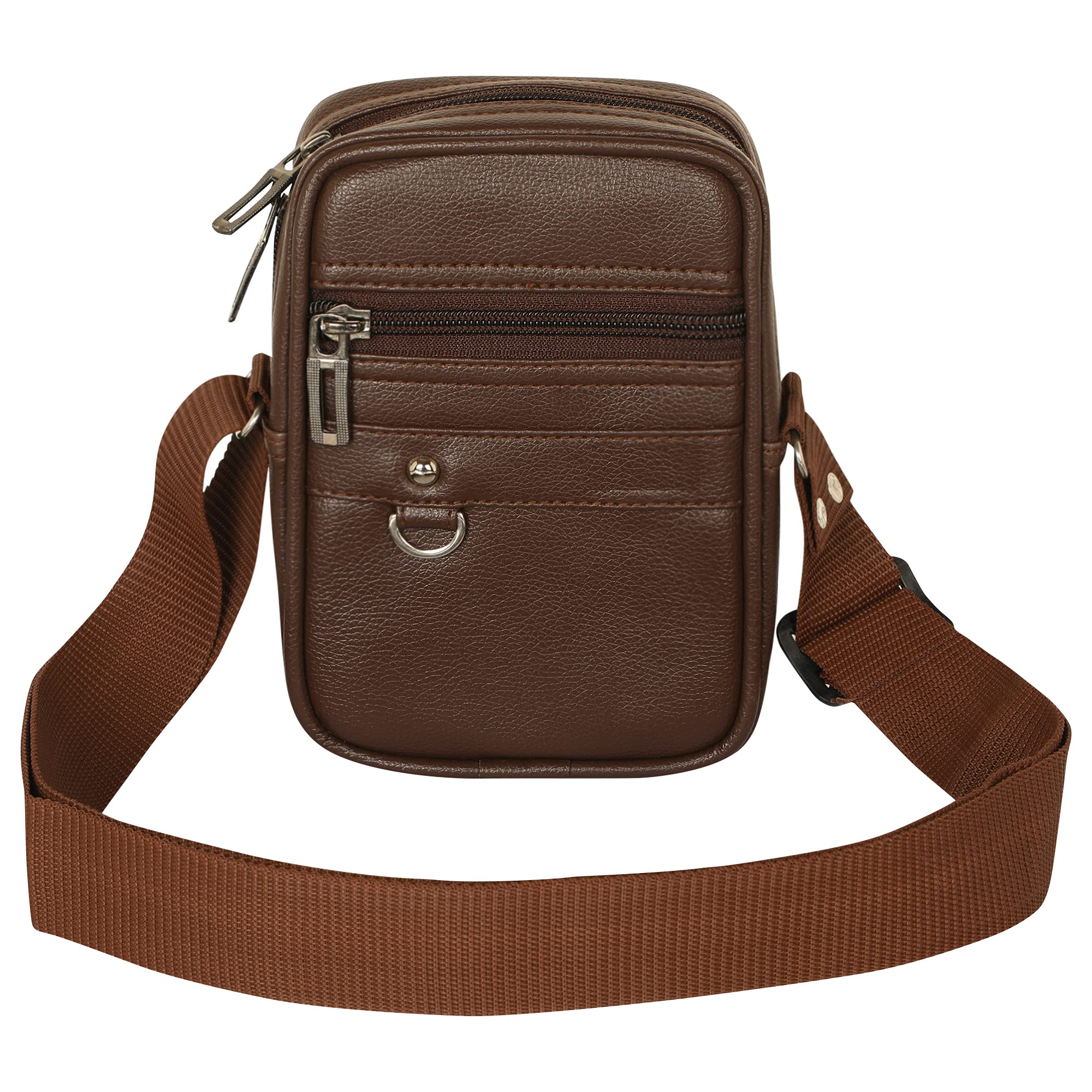 Gloss Leather Small Sling Bag for Men, Stylish Crossbody Gift