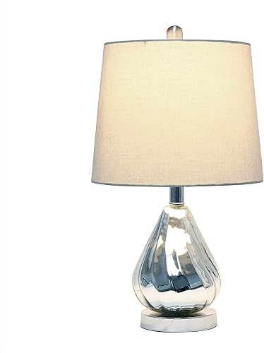 Miniatura 2 de Elegant Designs LT3319-GRY Lámpara de mesa con ondulación cromada con pantalla gris