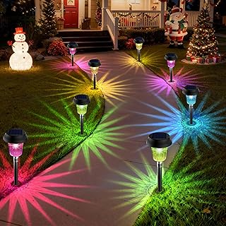 15 Awesome Backyard Ideas for Creative Fun Outdoor Living 30 TECKNET 8 Pack Solar Powered Pathway Lights, Auto On/Off Color Changing ...