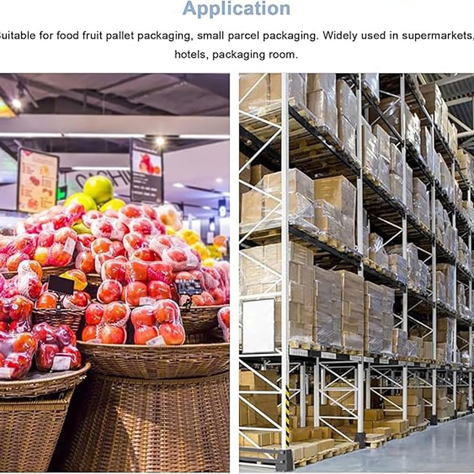 KEhtu Máquina De Embalaje Manual con Film Estirable, Máquina De Embalaje con Dispensador De Film Estirable, Herramienta Manual para Envolver Palés para Almacén, Alimentos