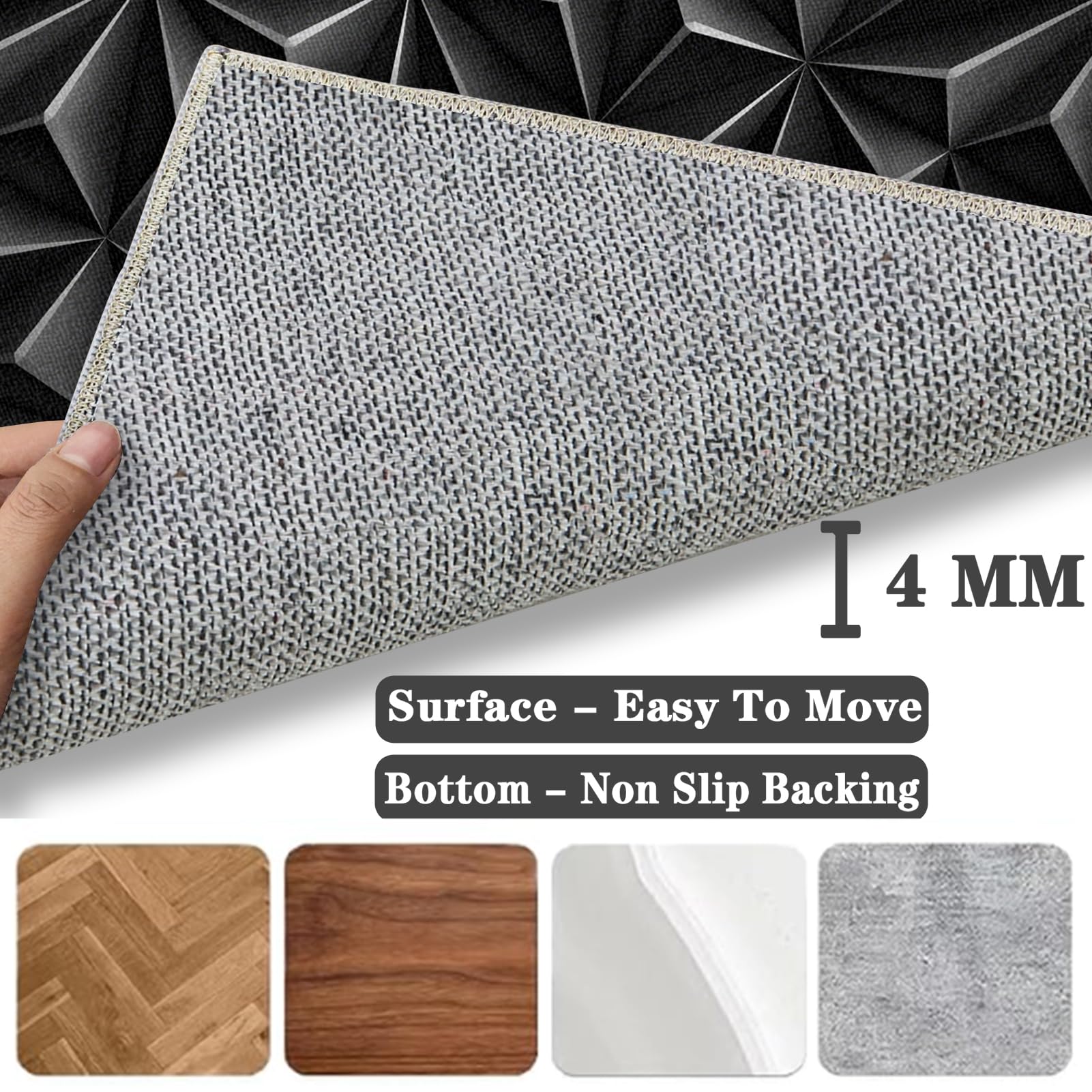 Tappeto Sedia Ufficio Gaming, Tappetino di Protezione, Tappeto di protezione del pavimento, Tappeto Salvapavimento Antiscivolo, Proteggi Moquette Multiuso Tappeto Protettivo Sotto sedia 70 x 100 cm