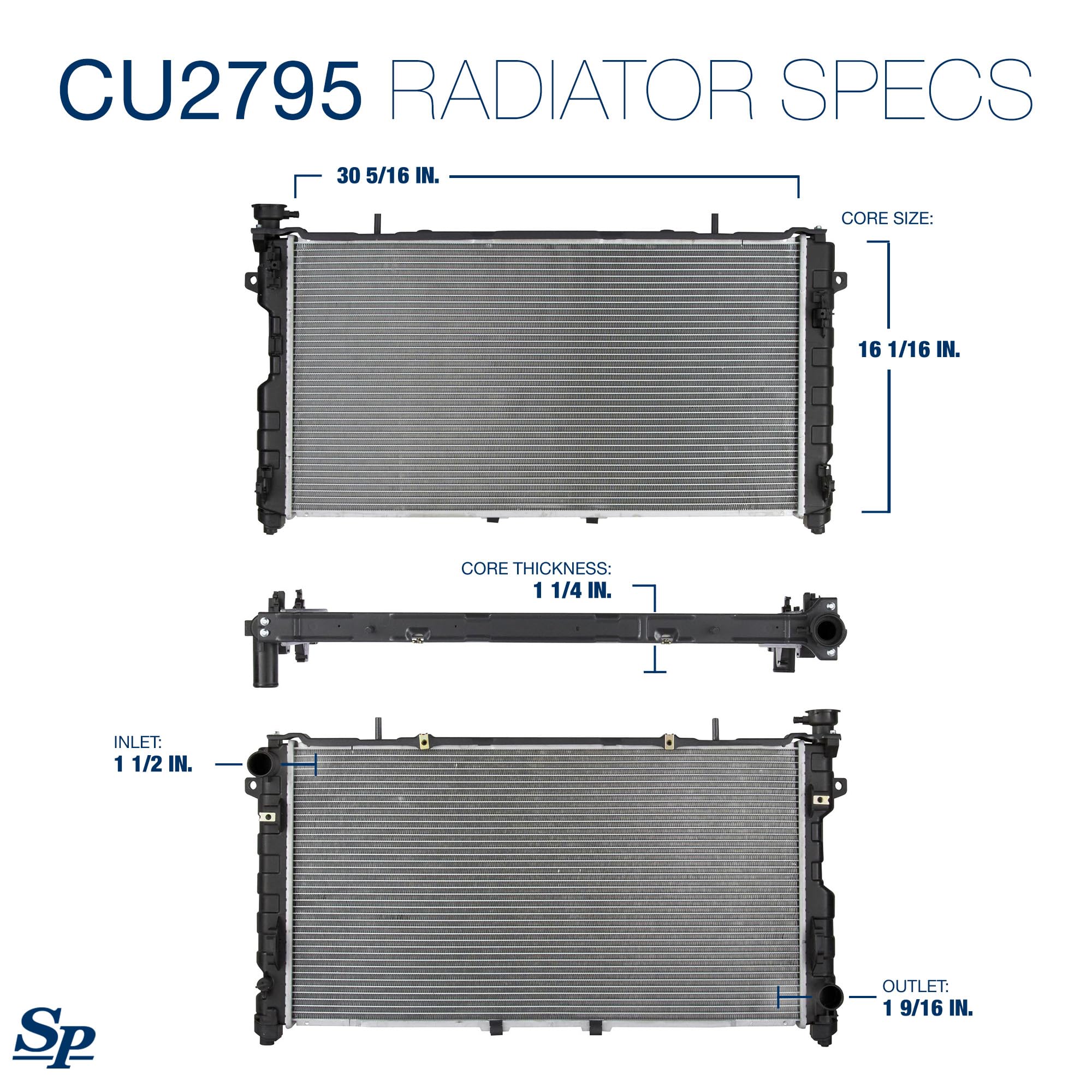 Amazon.com: Spectra Premium CU2795 Radiator Compatible With