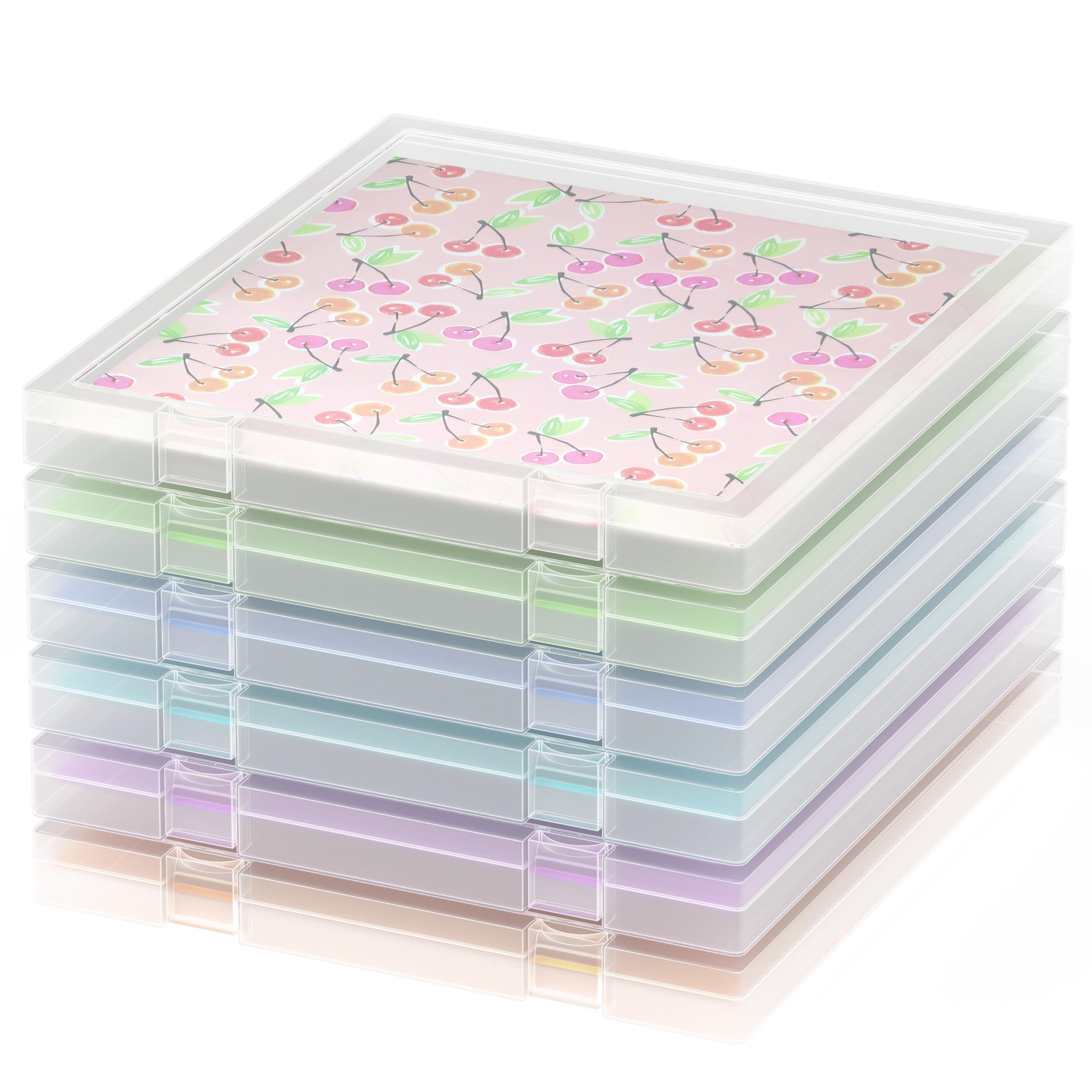 CraftGenes 12x12 Scrapbook Paper Storage Box, 6 Pack