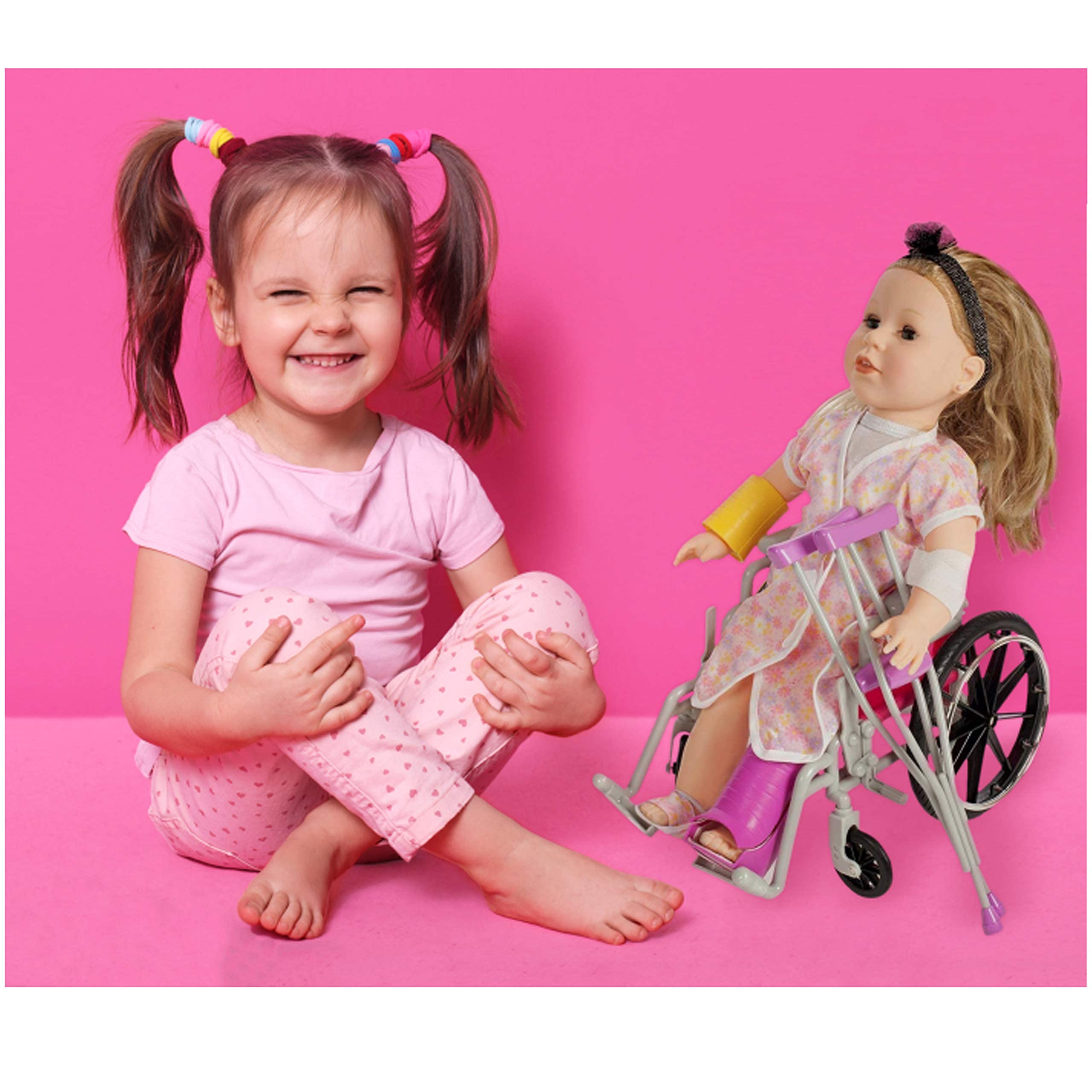 Beverly Hills Doll Collection Wheelchair Set for 18 Inch American Girl Dolls Fully Assembled