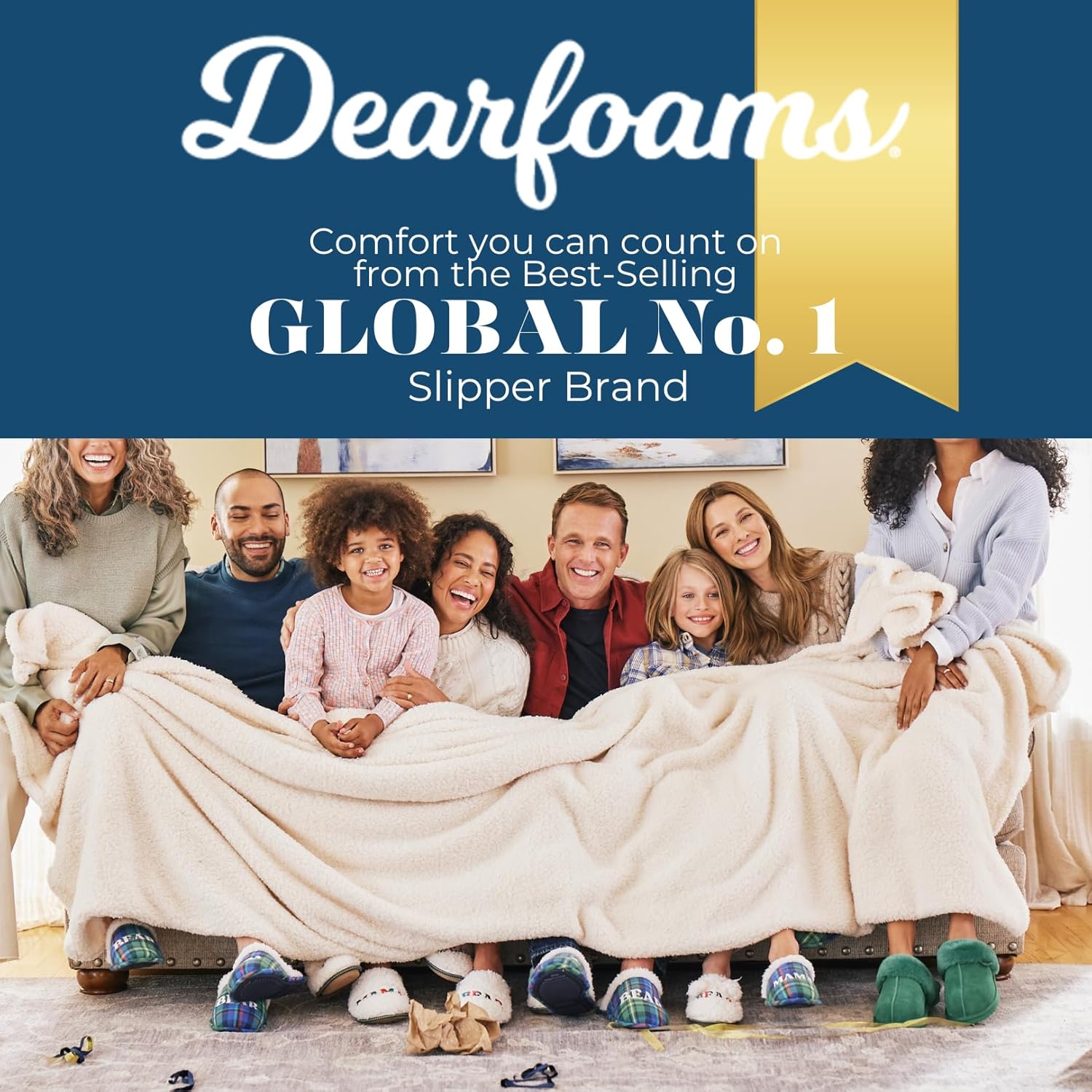 Dearfoams mens Gifts for Dad Funny Fathers Day Papa Bear Slipper - Image 5