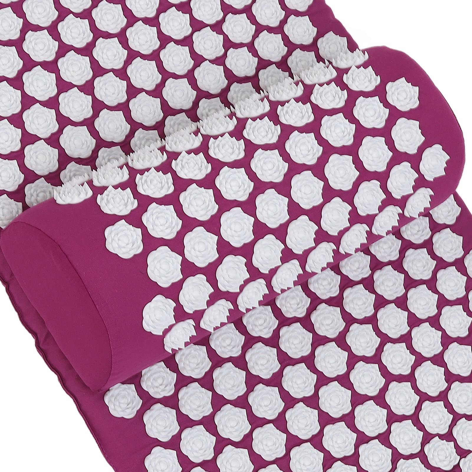 Tapis D'acupression, Tapis De Massage, Massage Relaxant les Muscles, Réduit le Cou, le Dos, les épaules, la Tête, Soulage le Stress, Coussin D'acupression(Couleur lavande)