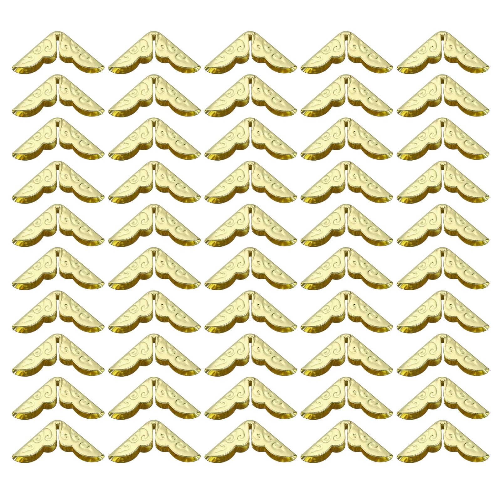 PATIKIL 15mm Metal Book Corners,100pcs Photo Corners Book Corners Protector Retro Metal Decorative for Crafting Scrapbook Photo Album Book Binding,Gold Tone