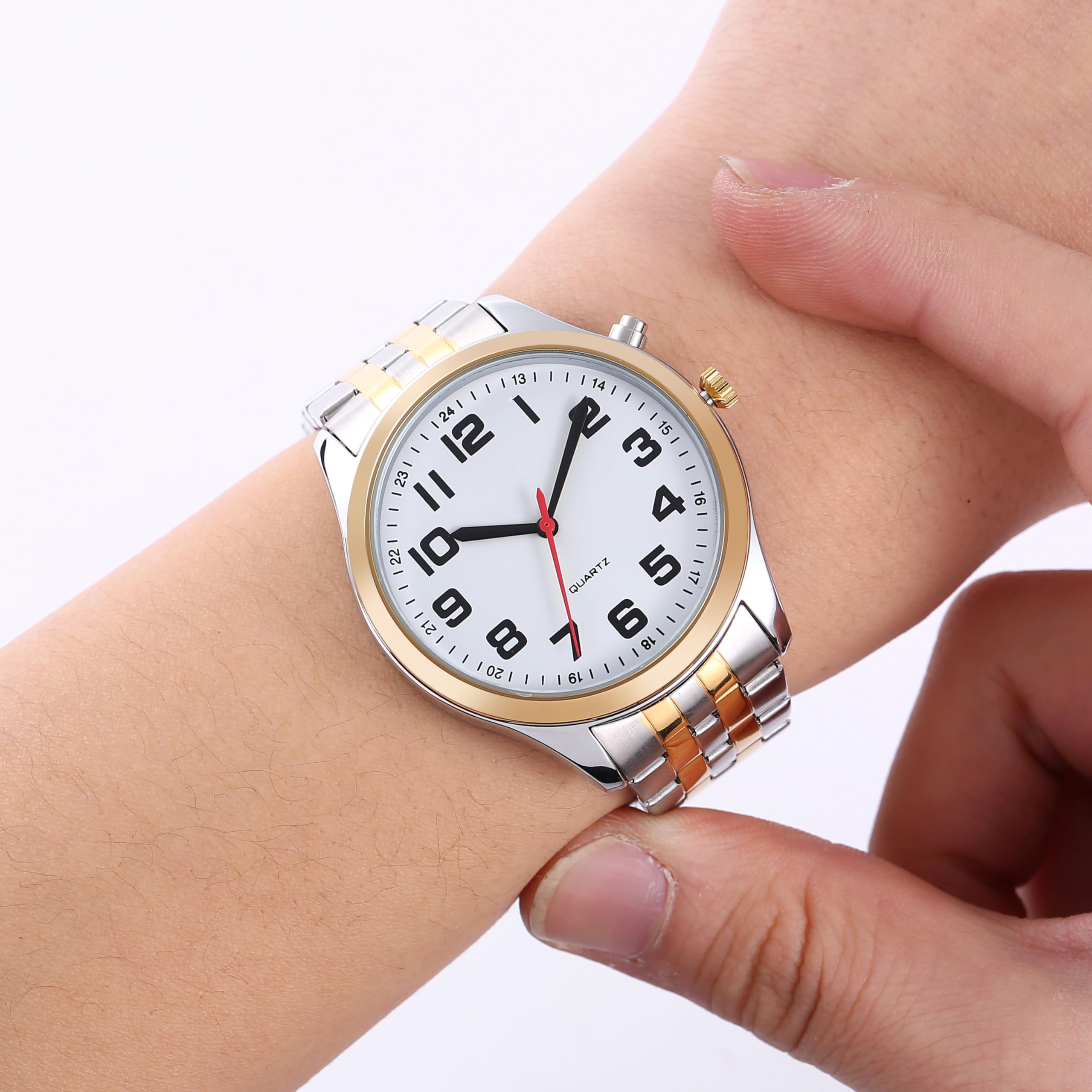 Montre Parlante Français - Annonce l'Heure, la Date et l'Alarme - Pour Personnes d'Âge Moyen, Âgées et Malvoyantes