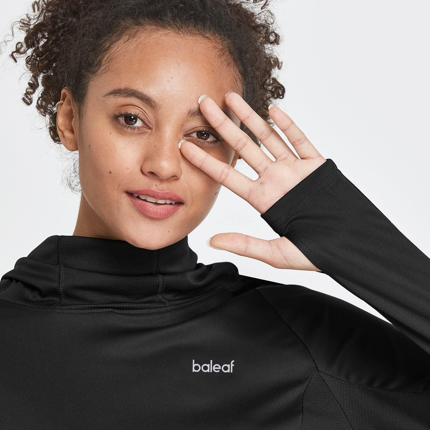 baleaf Women's Long Sleeve Rash Guard with Face Cover UPF 50+ Swim Shirts Sun Hoddie Lightweight Quick Dry Hiking Tops - Image 5