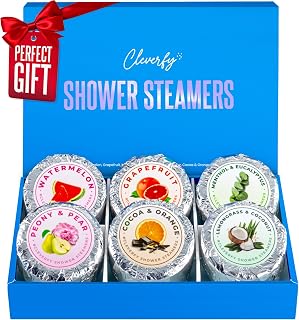 Cleverfy Shower Steamers Aromatherapy – Stocking Stuffers for Teen Girls, Women and Wife – Christmas Gifts for Teens and Women – White Elephant Gifts for Adults – 6 Tablets