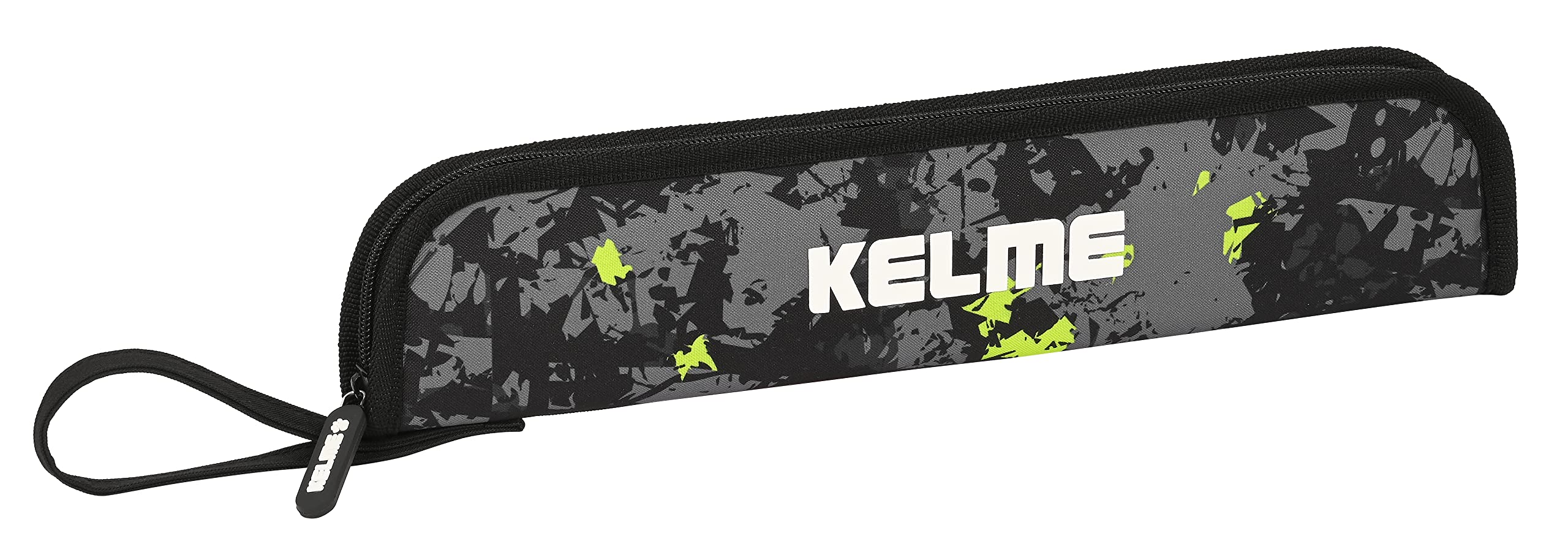 KELME Jungle - Portaflautas, Portatodo, Máxima Resistencia, Flauta, Instrumento Musical, 37x2x8 cm, Color Negro, Lima Y Gris