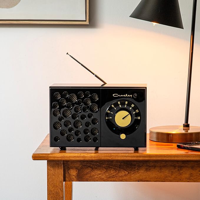 Radio portátil AM/FM Crosley CR3042A-BK con Bluetooth miniatura 11