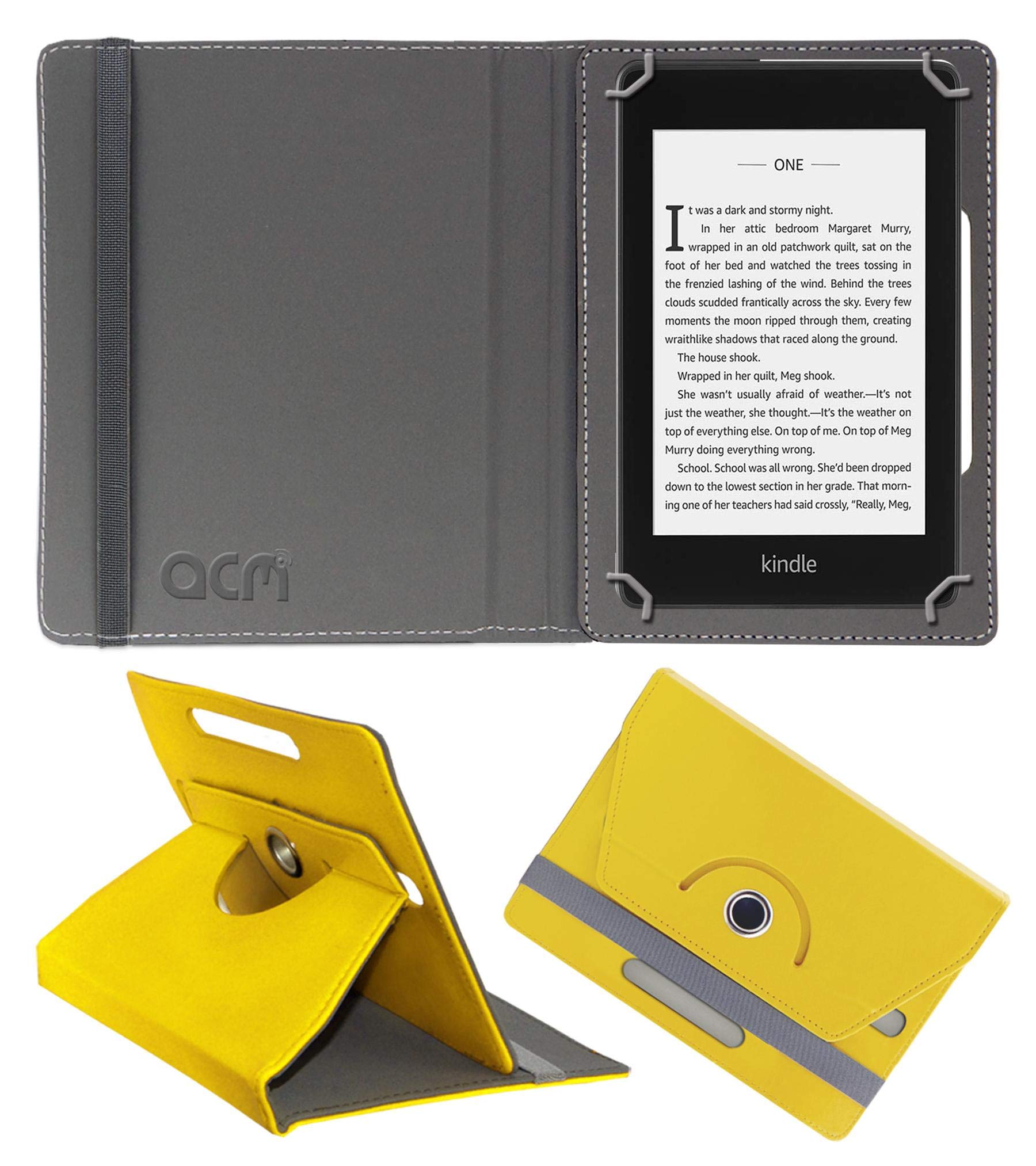 Acm Rotating Leather Flip Case Compatible with Kindle Paperwhite 10th Gen 6" Tablet Cover Stand Yellow (B07TZHY7P9) Amazon Price History, Amazon Price Tracker