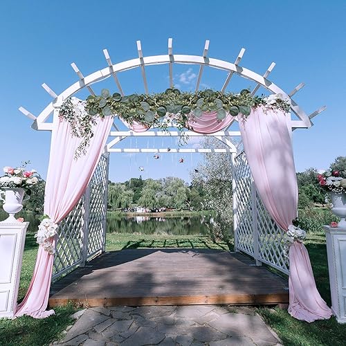 Miniatura 7 de Guirnalda de eucalipto sintético de 8.3 pies de largo, eucalipto de dólar plateado para arco de boda, guirnalda, telón de fondo, puertas, repisa,