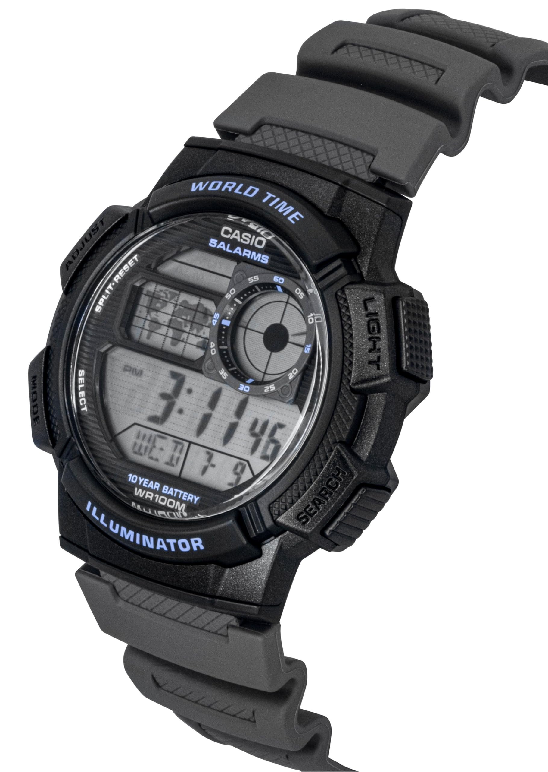 Casio Reloj unisex digital juvenil con esfera negra