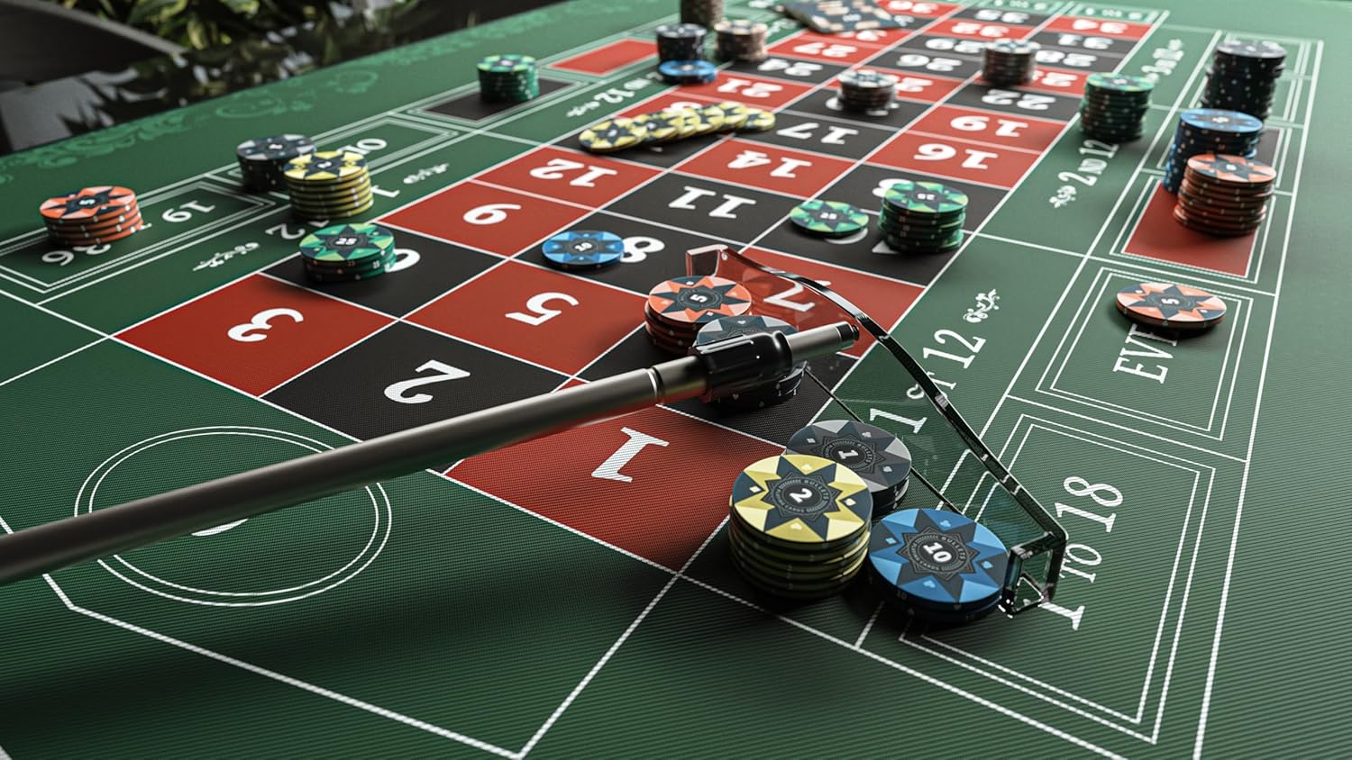 Bullets Playing Cards, Roulette Mat, Different Sizes & Variations, Casino Style, Roulette Layout, Durable, Portable