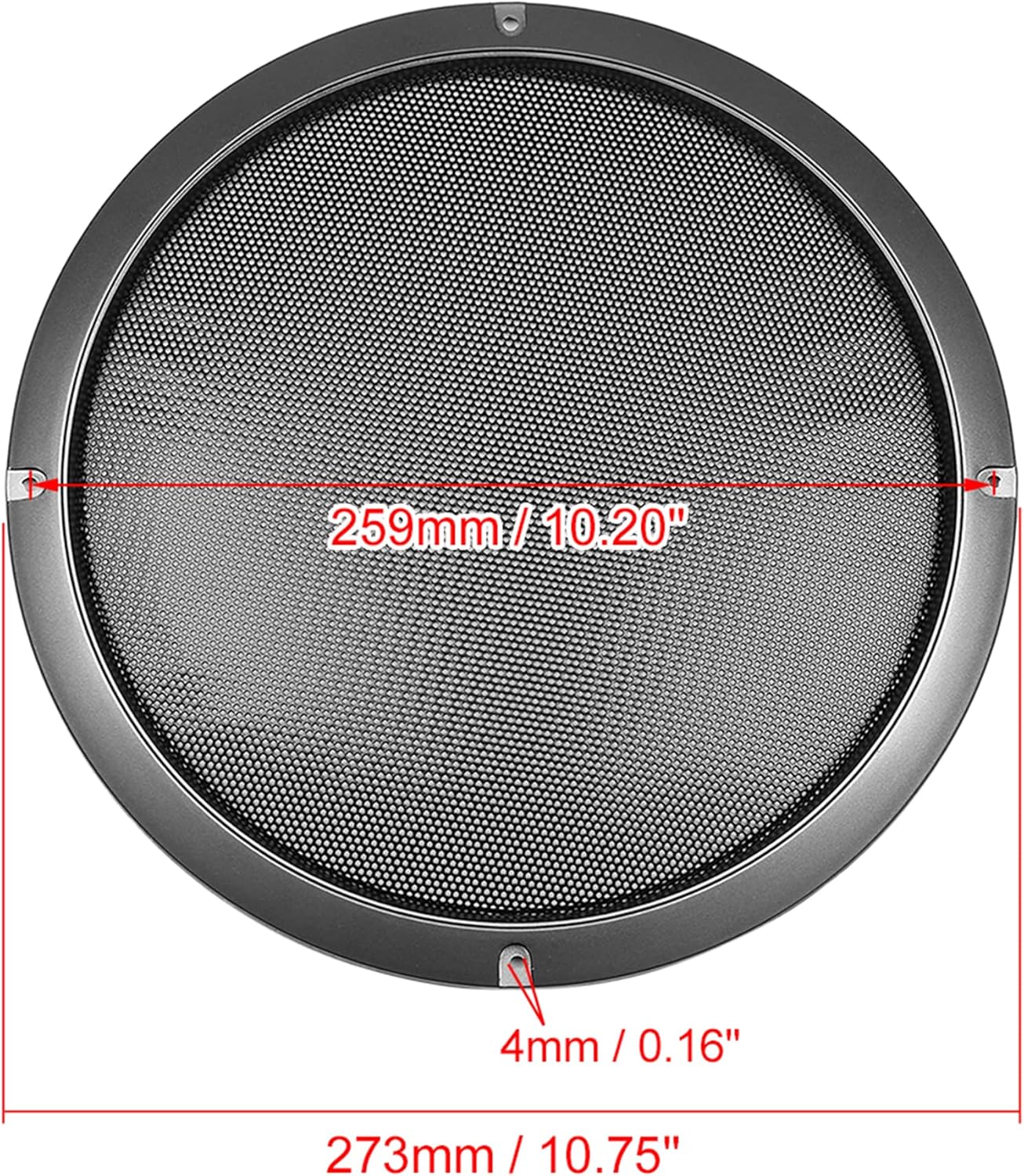 X AUTOHAUX 2 Pcs Grill Cover Mesh Protector Car Speaker Subwoofer 10 Inch