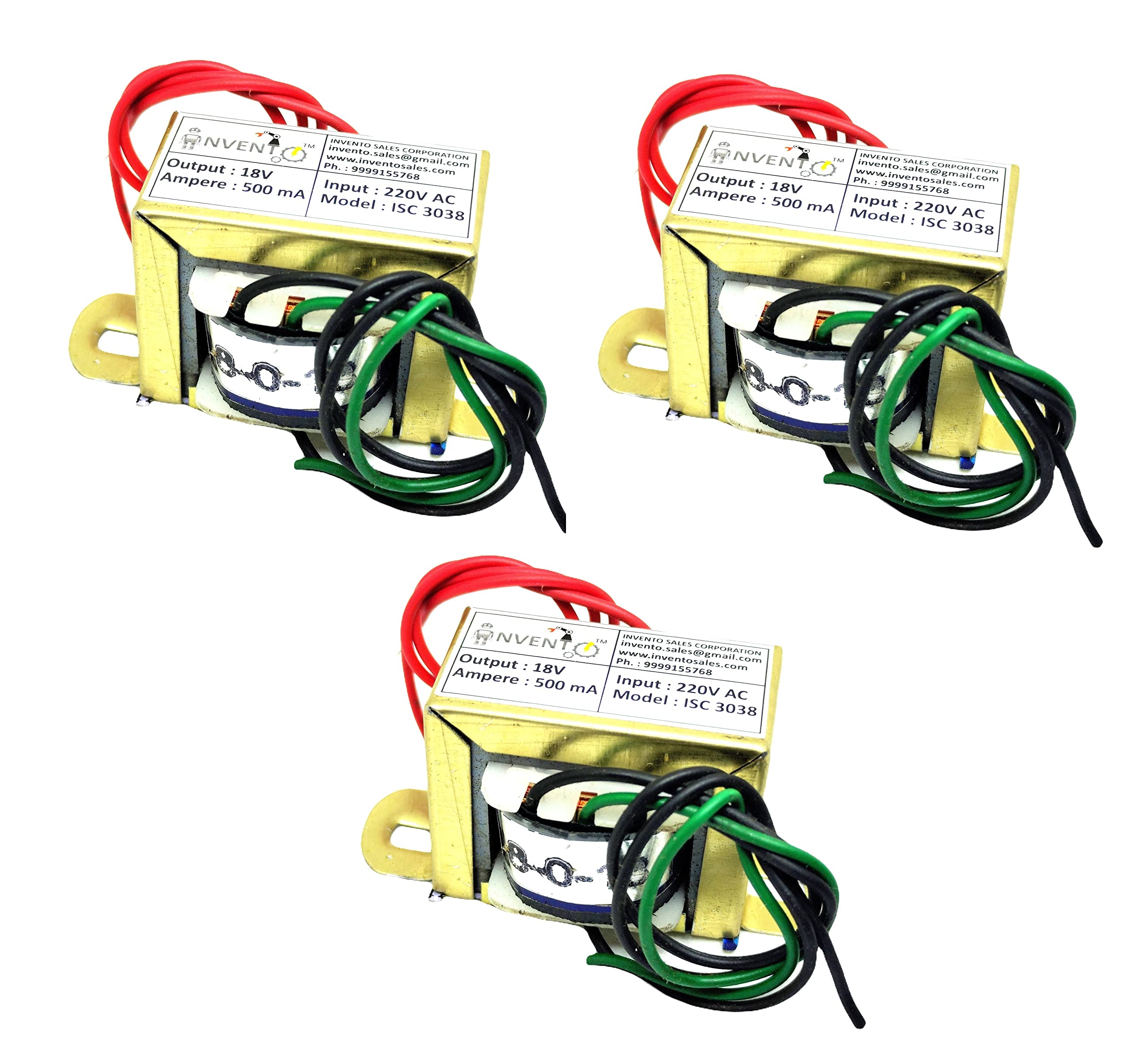 See full amazon price history chart for INVENTO 3Pcs 18V 0.5A 500mA 18-0-18 Transformer Copper Winding 220V AC to 18V AC Step Down Power Supply For DIY Projects INVENTO 3Pcs 18V 0.5A 500mA 18-0-18 Transformer Copper Winding 220V AC to 18V AC Step Down Power Supply For DIY Projects (B09YPZTKSB) Amazon Price History, Amazon Price Tracker