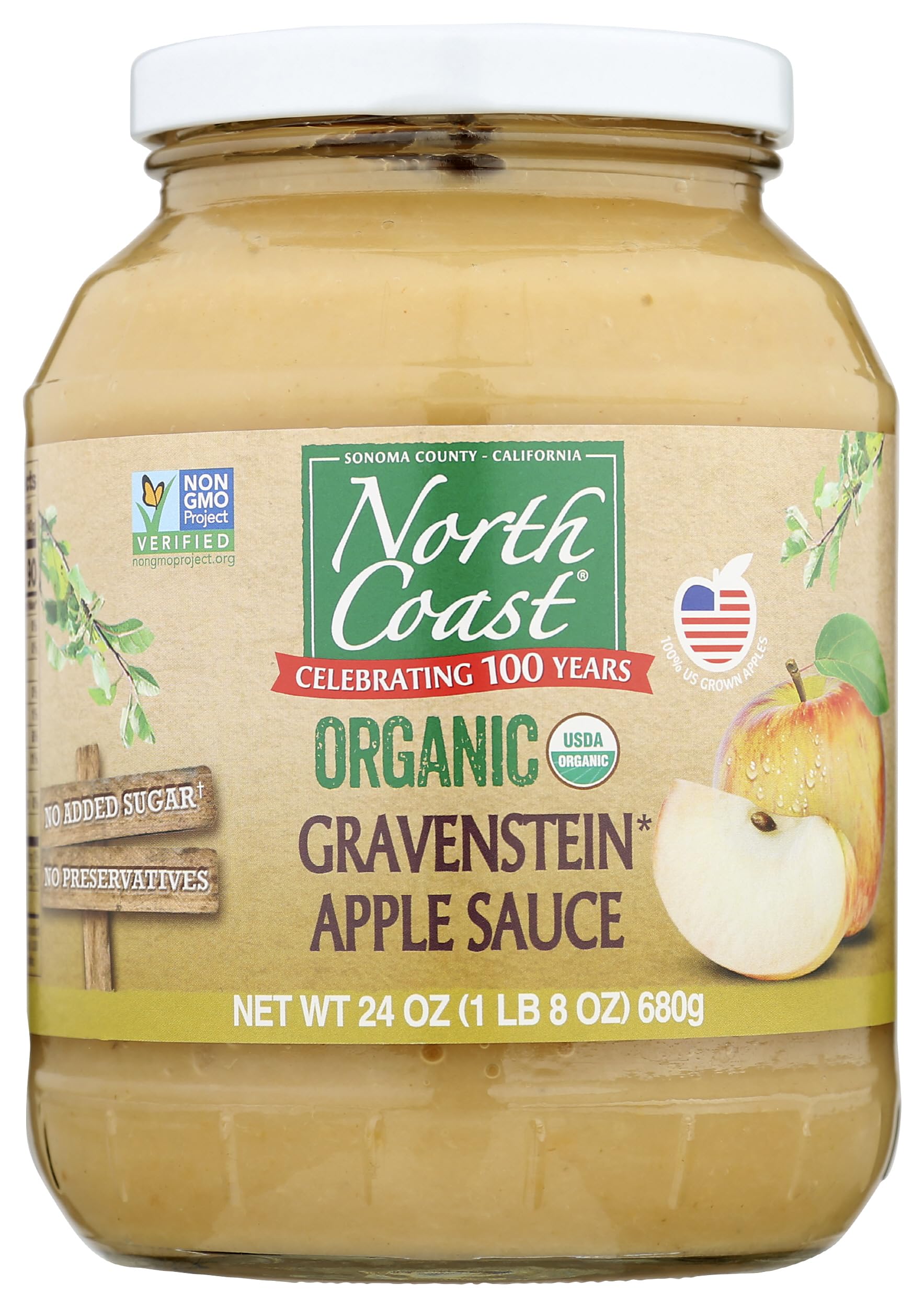 North Coast Apple Sauce Gravenstein Organic, 24 oz (frozen)