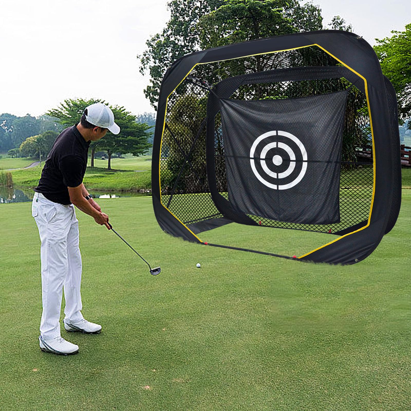 Amazon | ゴルフネット 折りたたみ 室内屋外 練習用 ：ポップアップ