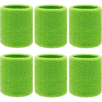 VIKY 6 pieces of sweatband wristFitness sweatband boys & girls sweatbands wrist Absorbing sweatband children cotton sweatband arm for soccer basketball and tennis sport