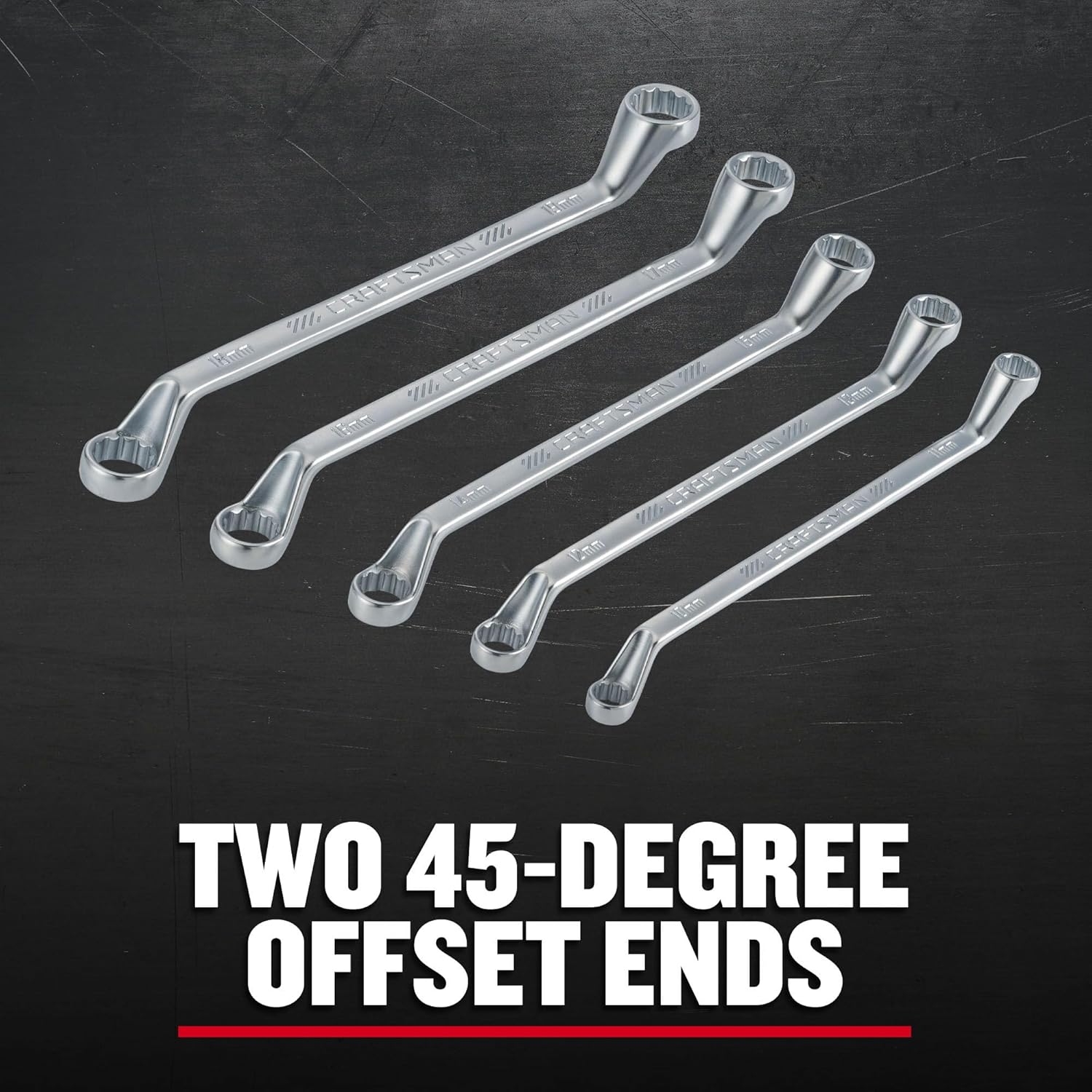 CRAFTSMAN Offset Box End Wrench Set, MM, 5 Piece (CMMT44350)