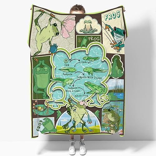 Miniatura 8 de Manta personalizada con nombre "I Just Really Like Noodle Frog", regalo divertido para niñasniños, para sofá, cama, dormitorio, sala de estar, manta