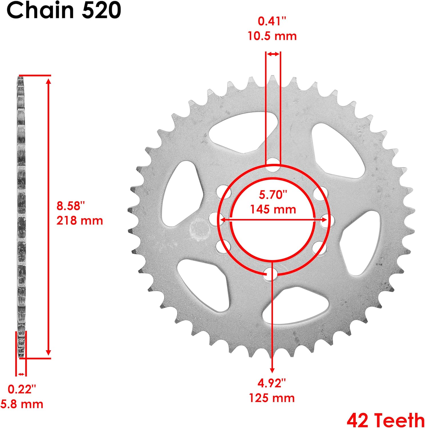 Caltric Drive Chain and Sprockets Kit Compatible with Suzuki LT250R Quadracer 250 2X4 1985-1993