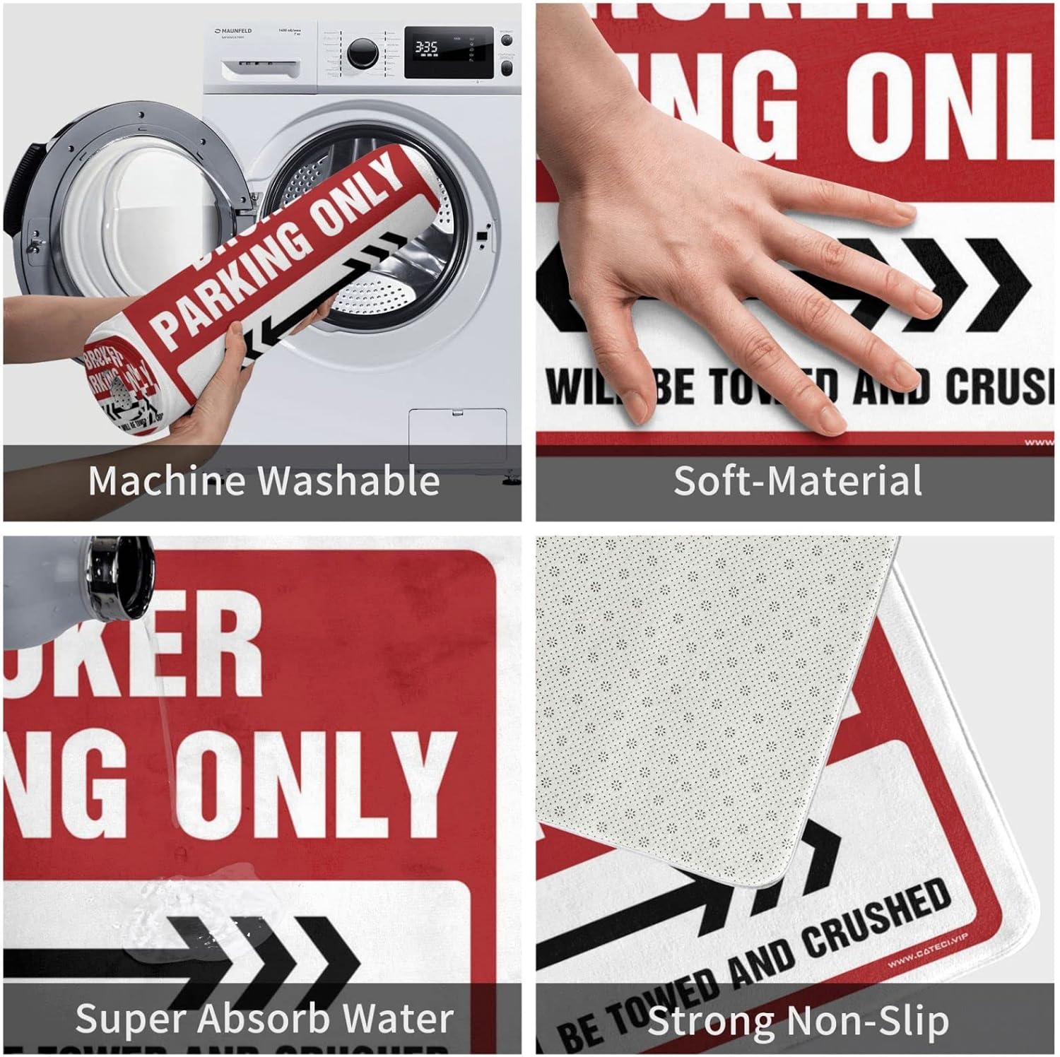 Sweet Home Mat Broker Parking Only Rug Entry Floor Mats Outdoor Front Door Rug(Size:65X90CM)