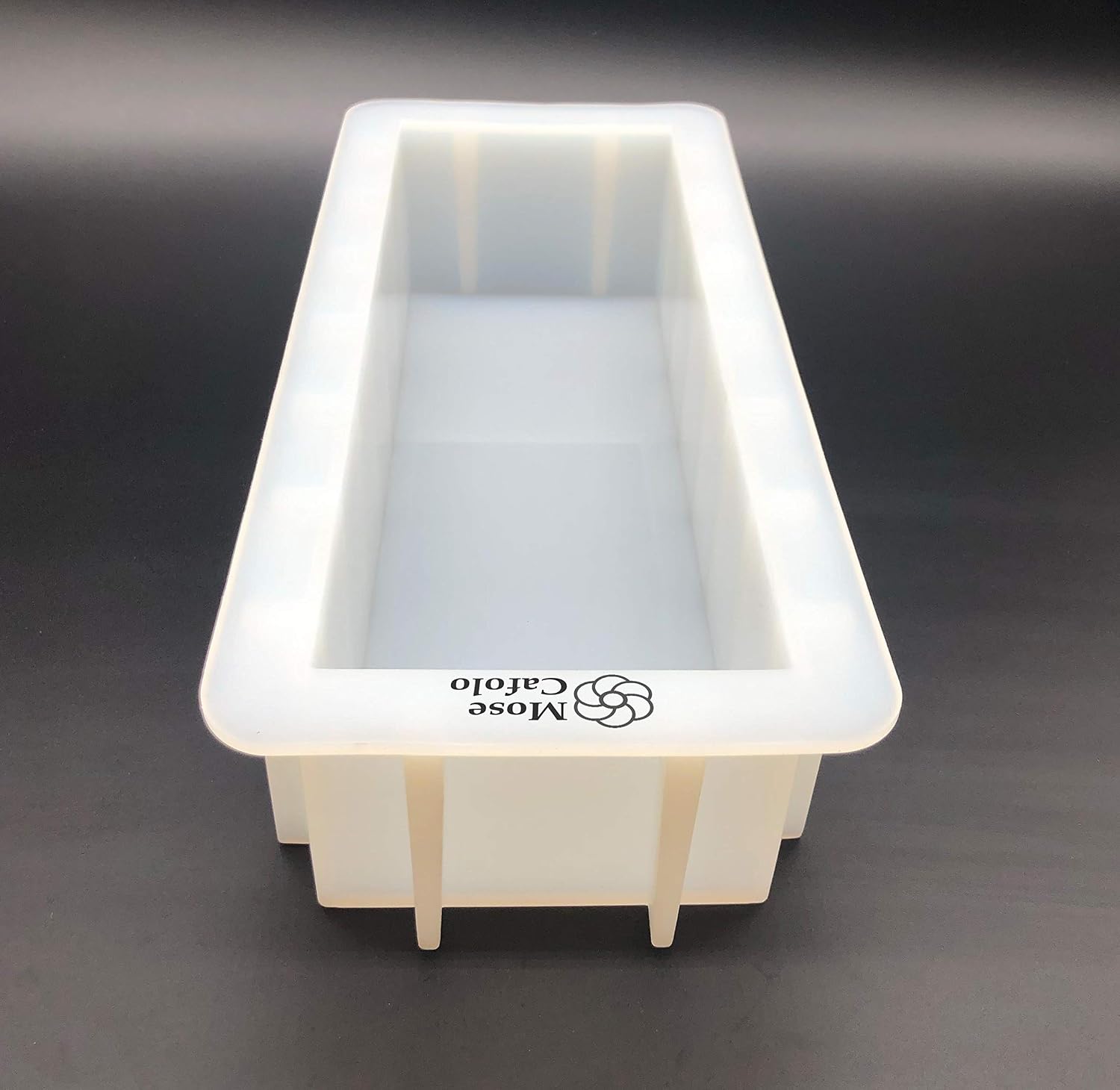 Mose Cafolo Loaf Soap Silicone Mold 10'' Rectangle White Mould DIY Handmade Swirl Making Tool