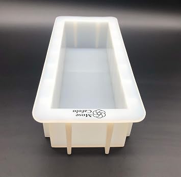 Loaf Soap Silicone Mold 10 Inch Rectangular White DIY Handmade Swirl Tool
