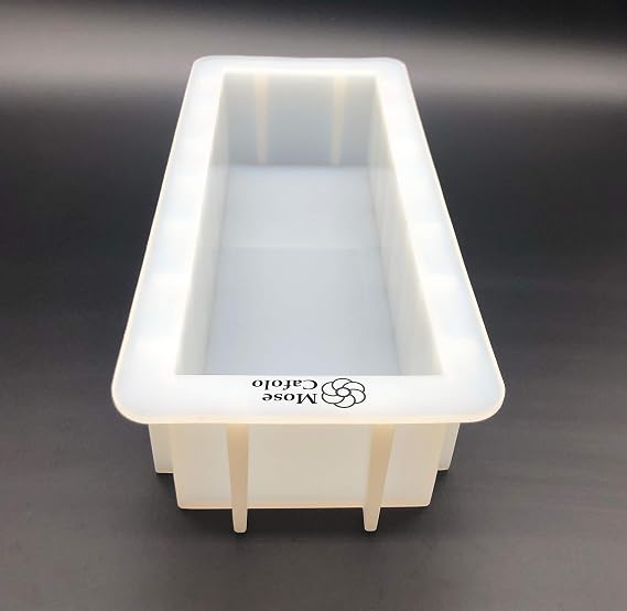 Loaf Soap Silicone Mold 10 Inch Rectangular White DIY Handmade Swirl Tool