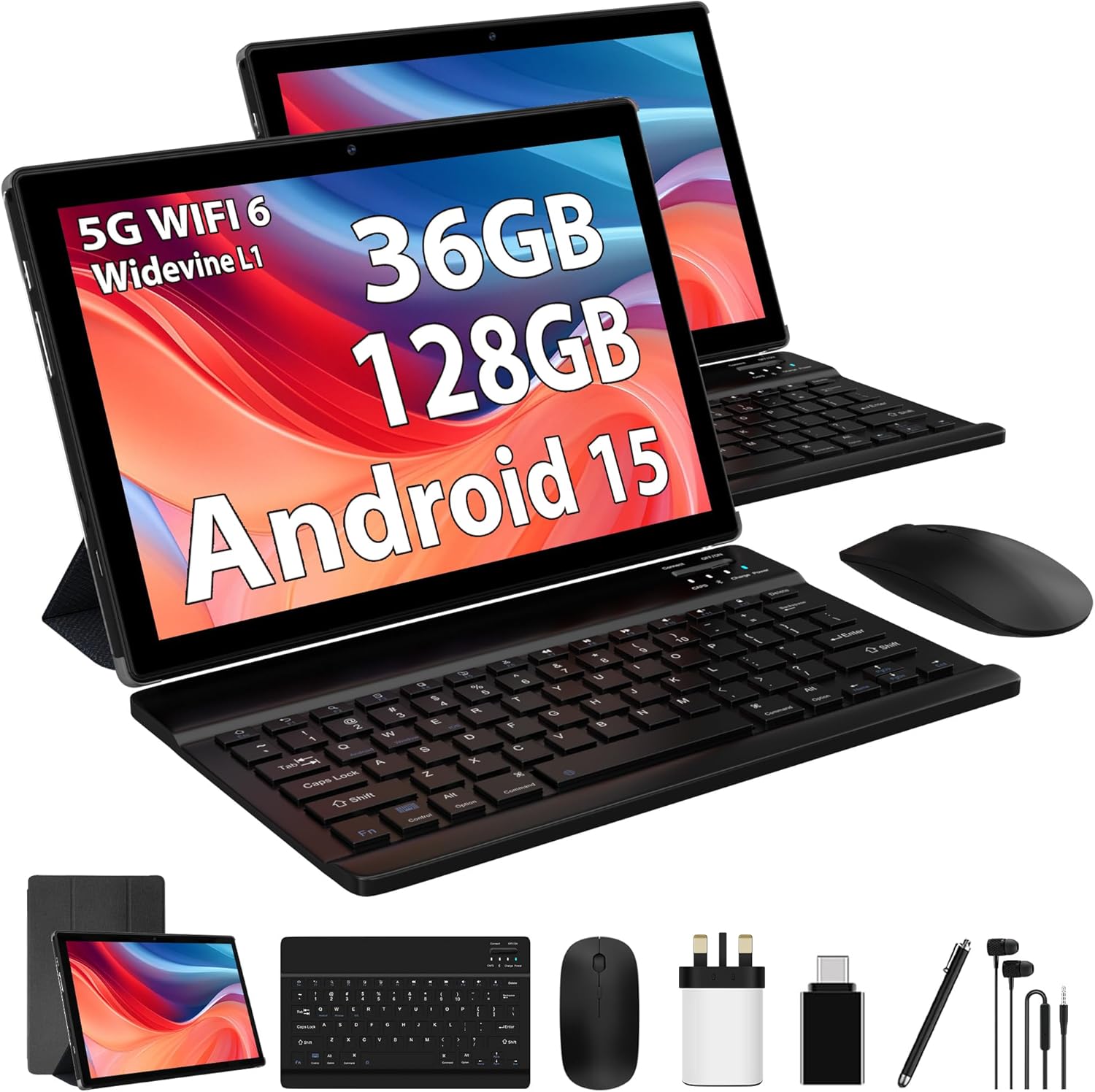 Tablet 10 Inch Android 15, 5G WIFI...