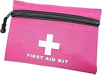 Vista 7 de Bolsa roja de primeros auxilios de emergencia, pequeña bolsa vacía de rescate de viaje para almacenamiento de primeros auxilios, bolsillo para rosa