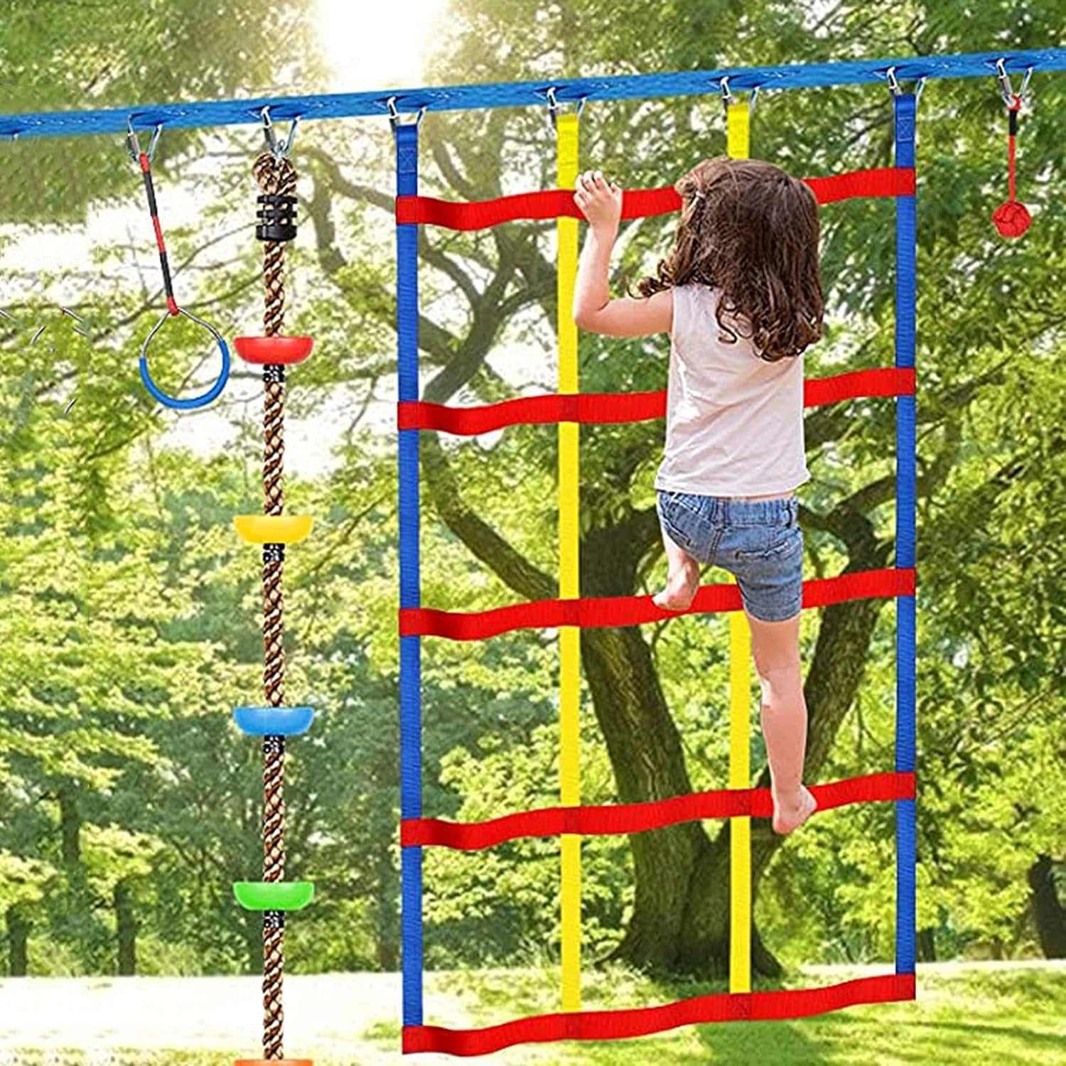 屋外クライミングネット、麻ロープはしごネット、大人のバランスとコーディネーションを向上させます。(3*4m(9.9*12.12ft)  Amazon.co.jp: 麻ロープクライミングネット、クライミングカーゴネット、屋外コーディネーショントレーニング用の大型ロープラダーネット(4*4m  ... ポータブルクライミングカーゴネットロープはしご、カーゴネットフレームクライミングネット、ツリーハウスロープはしご、遊び場のバリア