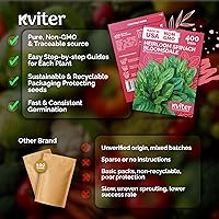 Vista 5 de KVITER 400 semillas de espinaca Bloomsdale (Spinacia oleracea) — Sin OMG y autóctonas, tolerantes al calor, corte y regrese — Semillas de vegetales