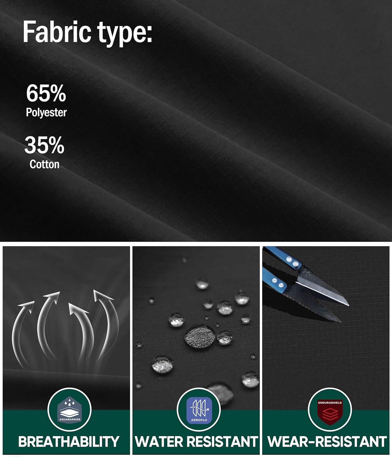 NATUVENIX Mens Work Pants Ripstop Tactical Pants for Men Lightweight Hiking Pants Men Water Resistant Cargo Pants Military - Image 5