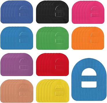 60 PCS Omnipod 5 Adhesive Patch, Pre-Cut Waterproof Adhesive Overpatches with Strap, Split Backing Sweatproof Tape Long Fixation for Your Glucose Monitor Sensor Colorful
