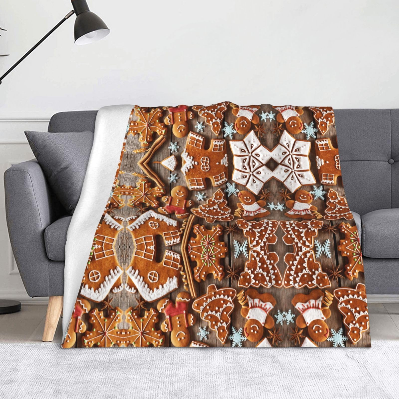 Couverture flanelle pain d'épices anti-froid légère pour le lit
