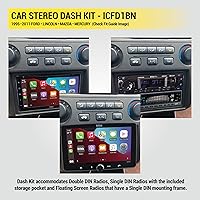 Vista 5 de Scosche ICFD1BN - Kit de instalación de radio doble DIN y arnés compatible con vehículos Ford, Lincoln, Mazda y Mercury seleccionados 1995-11, kit